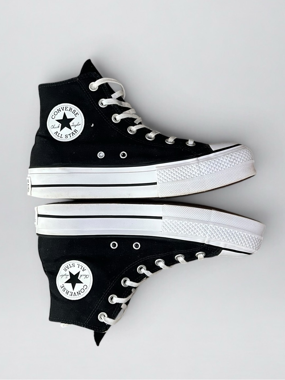Converse Chuck Taylor All Star Lift Platform Black High Top Women’s 8 - Picture 7 of 12